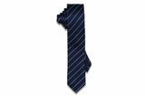 Blue Class Stripes Silk Skinny Tie