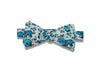 Blue Flowers Cotton Bow Tie (pre-tied)