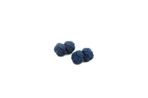 Navy Knotted Cufflinks