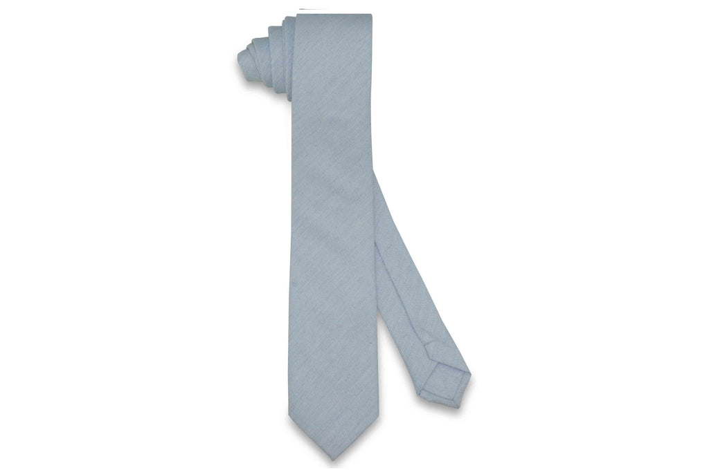 Blue Out Cotton Skinny Tie