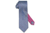 Blue Pink Dots Silk Tie