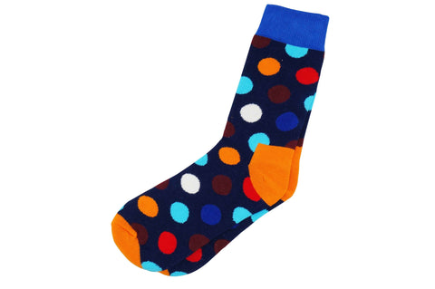 Blue Polka Dot Men's Socks