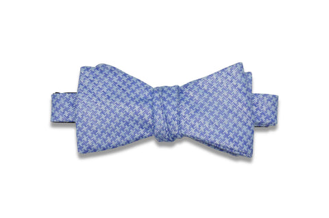 Blue Purple Linen Bow Tie (Self-Tie)