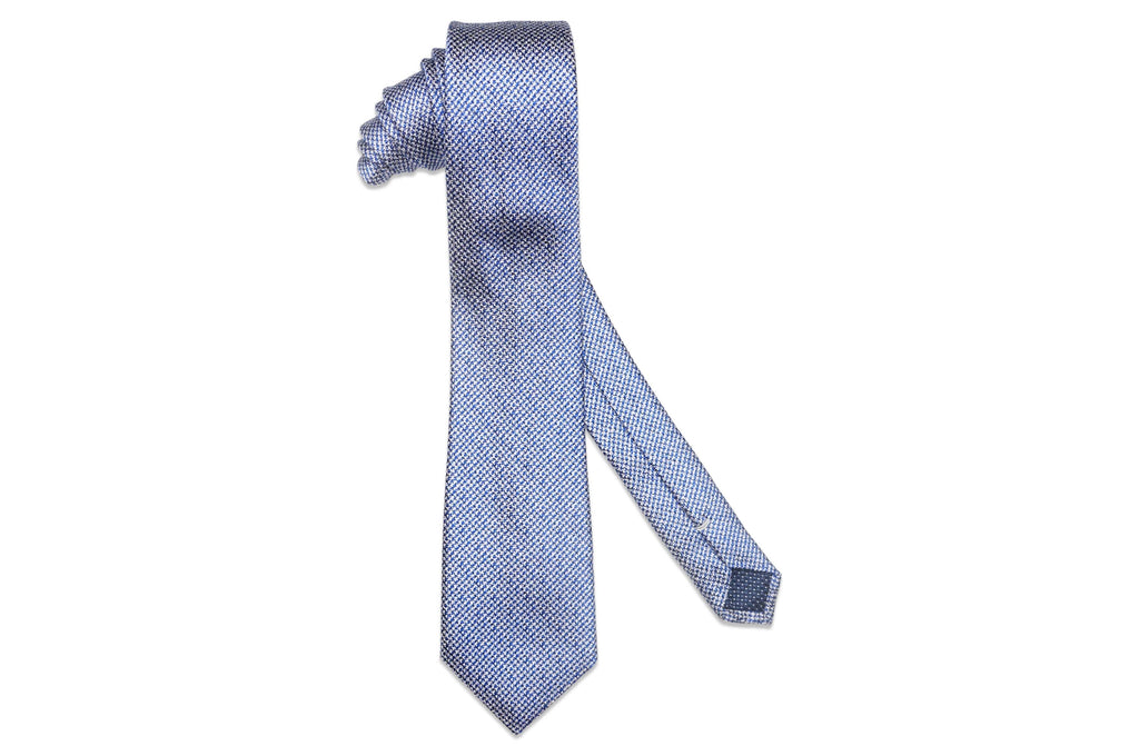 Blue Shine Silk Skinny Tie