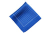 Blue White Dots Silk Pocket Square