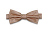 Blush Herringbone Silk Bow Tie (Pre-Tied)