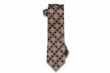 Brown Box Stripes Silk Tie