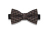 Brown Checks Wool Bow Tie (pre-tied)