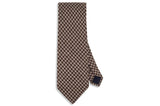 Brown Houndstooth Wool Tie