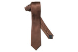 Brown Texture Skinny Tie