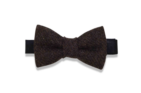 Brown Wool Bow Tie (pre-tied)