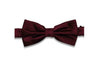 Burgundy Herringbone Silk Bow Tie (Pre-Tied)