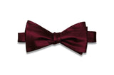 Burgundy Herringbone Silk Bow Tie (Self-Tie)