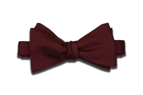 Wine Purple Herringbone Silk Bow Tie (Self-Tie)