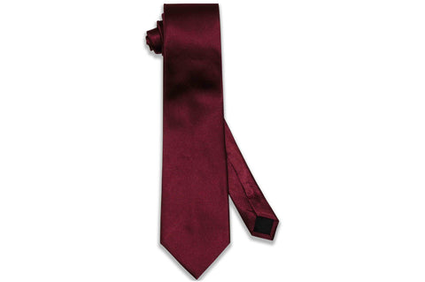 Burgundy Herringbone Silk Tie