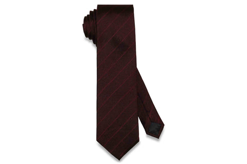 Burgundy Stripes Silk Tie