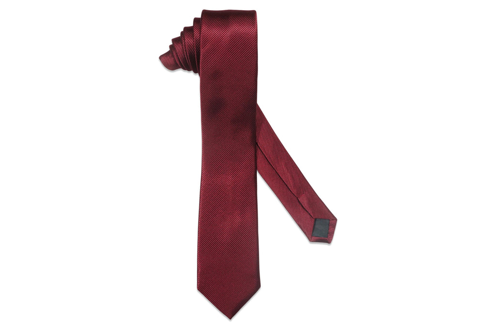 Burgundy Texture Skinny Tie