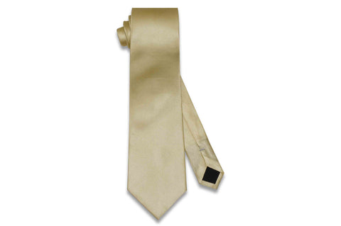 Butter Yellow Herringbone Silk Tie