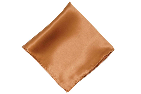 Caramel Brown Silk Pocket Square