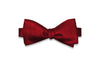 Cherry Red Herringbone Silk Bow Tie (Self-Tie)