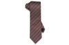 Chocolate Diagonal Stripes Silk Tie
