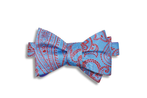 Coloured Stripes Silk Bow Tie (self-tie)