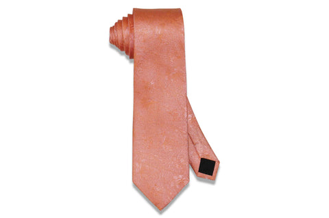 Coral Fade Flowers Silk Tie