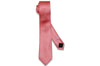 Coral Herringbone Silk Skinny Tie