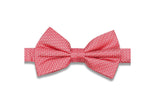 Coral Squares Silk Bow Tie (Pre-Tied)