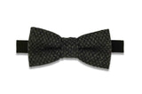 Dark Fenced Wool Bow Tie (pre-tied)
