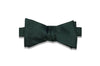 Dark Green Grained Silk Bow Tie (Self-Tie)