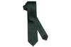 Dark Green Grained Silk Skinny Tie