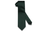 Dark Green Grained Silk Tie