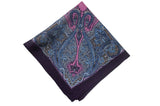 Dawlish Purple Wool Pocket Square