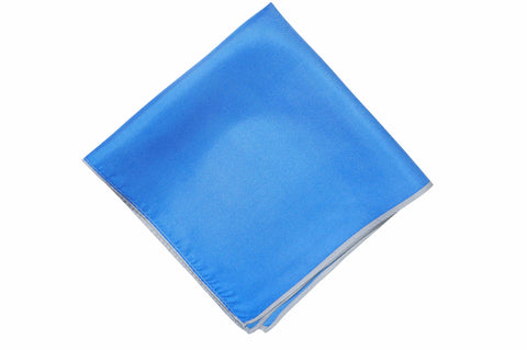 Derbyshire Blue Silk Pocket Square
