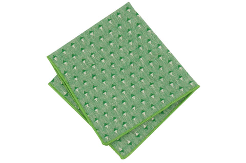Diamond Green Cotton Pocket Square
