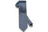 Double Blue Paisley Silk Tie