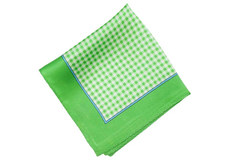Double Green Silk Pocket Square