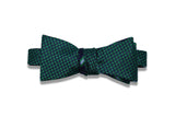 Double Sided Green Silk Bow Tie (self-tie)