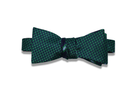 Double Sided Green Silk Bow Tie (self-tie)