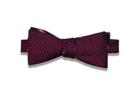 Double Sided Red Silk Bow Tie (self-tie)