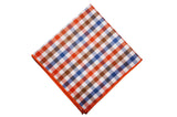 Edison Check Cotton Pocket Square