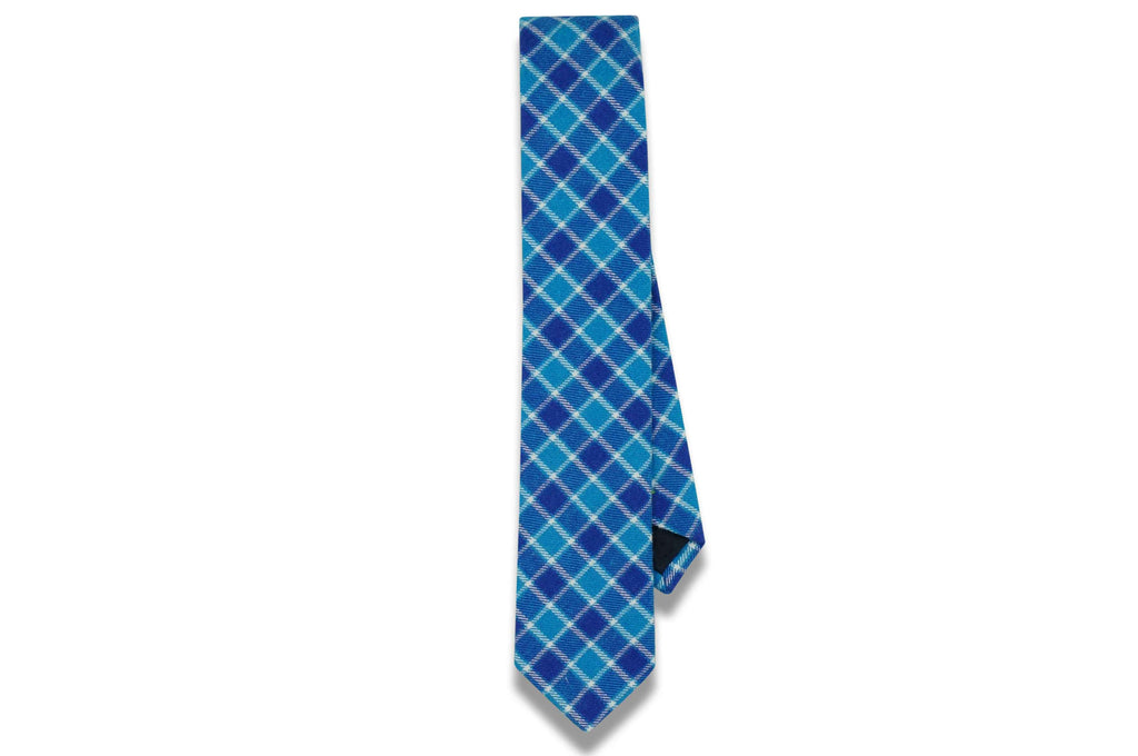Edward Blue Cotton Skinny Tie