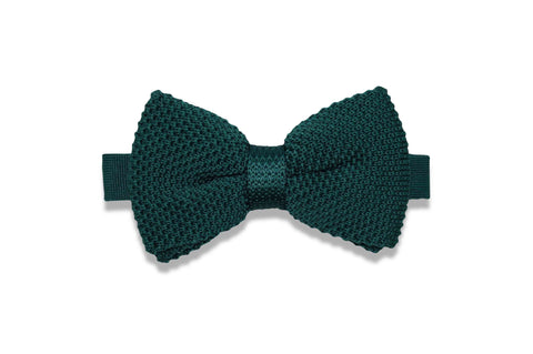 Emerald Green Knitted Bow Tie (pre-tied)