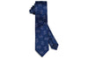 Falling Flowers Blue Silk Skinny Tie