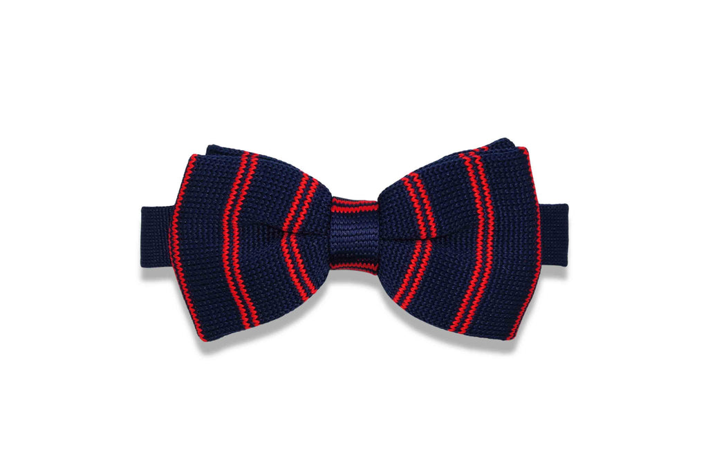 Fire Waves Knitted Bow Tie (pre-tied)