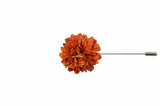 Full Petal Orange Lapel Flower