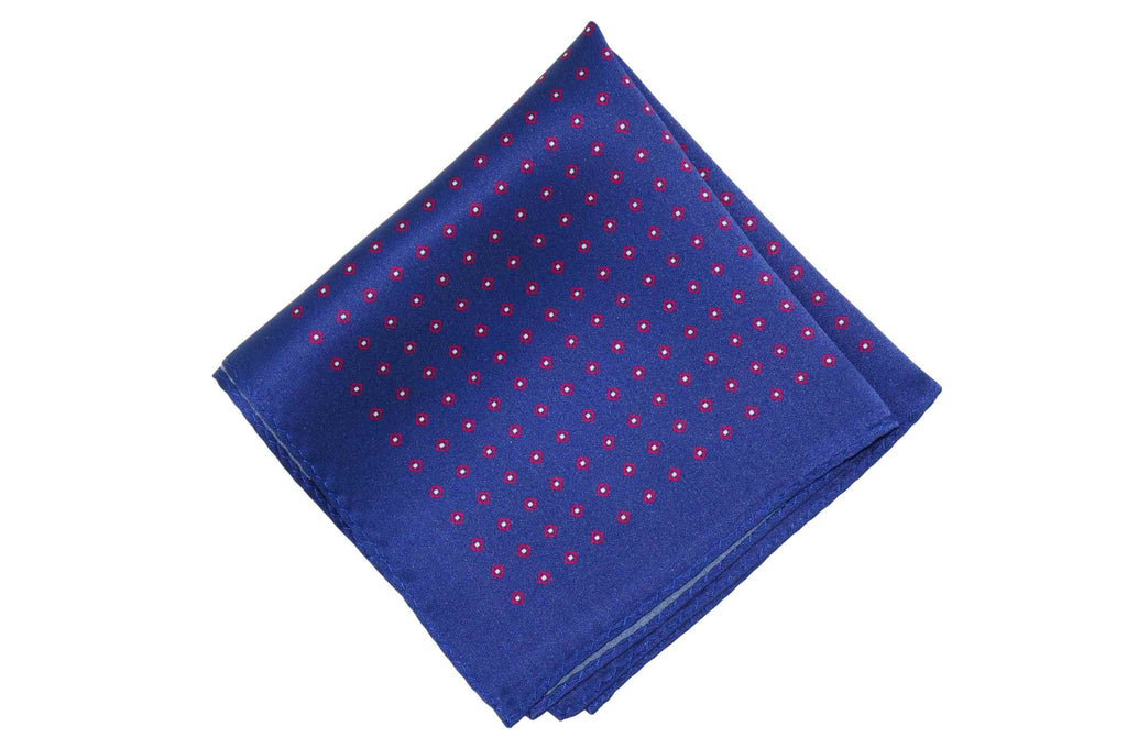 Glowing Blue Silk Pocket Square