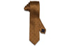 Golden Brown Dots Silk Skinny Tie