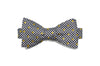 Golden Checkers Silk Bow Tie (self-tie)